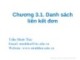 Bài giảng Cấu trúc dữ liệu và giải thuật: Chương 3.1 - Trần Minh Thái