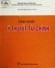 Giáo trình Lý thuyết tài chính: Phần 1 - Nguyễn Thị Oanh (chủ biên)