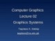 Lecture Computer graphics - Lesson 2: Graphics systems