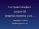 Lecture Computer graphics - Lesson 3: Graphics systems (Cont.)