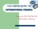 Bài giảng Tài chính quốc tế: Chương 0 - PGS.TS Hồ Thủy Tiên