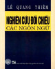 Ebook Nghiên cứu đối chiếu các ngôn ngữ: Phần 1