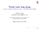 Bài giảng Thuật toán ứng dụng: Chương 1 - Đỗ Phan Thuận