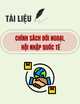 Chính sách đối ngoại, hội nhập quốc tế