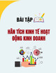 Bài tập môn Phân tích kinh tế hoạt động kinh doanh